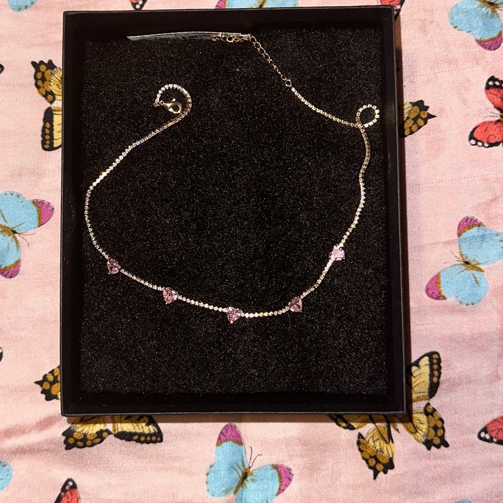Pink Heart Gold necklace